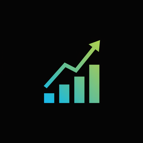 Create a clean, modern icon for a Starter Growth Plan subscription. Minimal design, flat style, solid background, professional marketing agency look, no text, vector style. black background