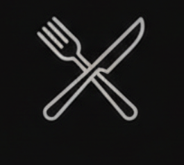 Food and drink icon black back ground