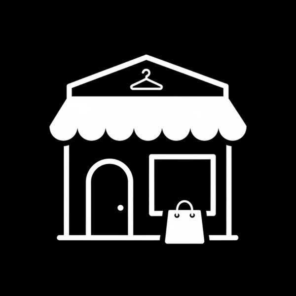 retail store icon black background
